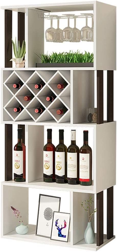 ZHANGYUEFEIFZ Wine Rack Stackable Wine Rack Free Standing Wine Rack Bottles Holder Wooden Wine Cabinet Display Shelves for Horizontal Storage, White White Wine Rack, Ceiling Shelf, Free Standing Wine Rack, Wooden Wine Cabinet, Wood Wine Bottle Holder, Living Room Display Cabinet, Standing Wine Rack, Wine Bottle Stand, Stackable Wine Racks