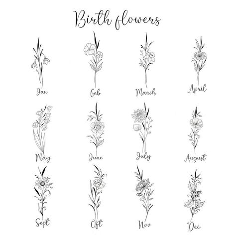 July Tattoos Birth Month, December And August Flower Tattoo, North Month Flower Tattoo, Dec Birth Flower Tattoos, August Birthday Flower Tattoo, July Birth Month Flower Tattoo, July Flower Tattoo Birth Month, July Birth Flower Tattoos, Month Flowers Tattoos