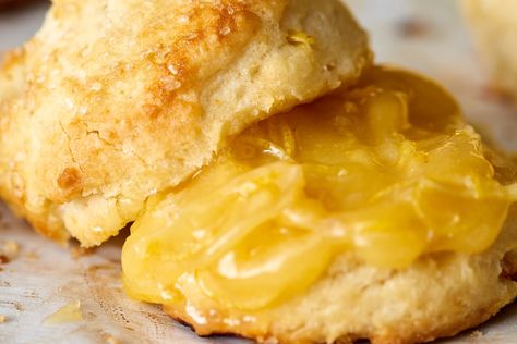 Recipe: Fast and Fancy Lemon Biscuits | Kitchn Heavy Cream Recipes, Easy Skillet Dinner, Lemon Biscuits, Challah French Toast, Best Brunch Recipes, Cream Biscuits, Recipe 30, Baking Project, Cream Desserts