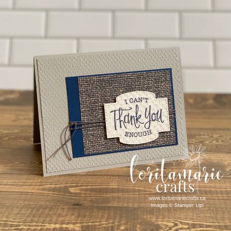 In Good Taste Thank You Cards Thank You Card For Men, Masculine Thank You Cards Handmade, Thank U Cards, Couple Cards, Man Cards, Thankful For Friends, Masculine Birthday Cards, So Real, Designer Series Paper