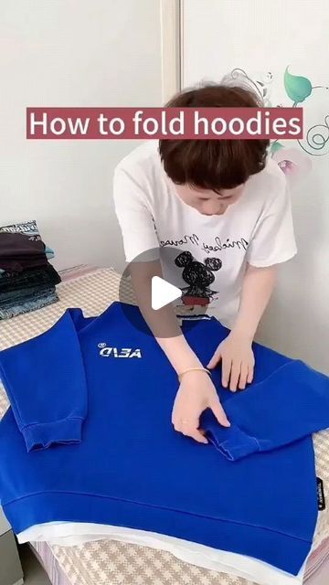 How To Folding on Instagram: "How to fold hoodies💝#foldingtips #hoodie #storage #foryou #lifehacks" How To Fold Long Sleeves, Folding Hoodies To Save Space, How To Fold Hoodies To Save Space, Hoodie Storage, How To Fold Hoodies, How To Fold, August 21, Long Sleeve, On Instagram