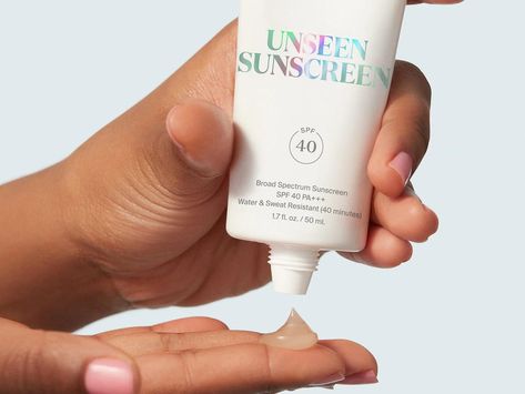 Sunscreen Branding, Unseen Sunscreen Spf 40, Supergoop Unseen Sunscreen, Unseen Sunscreen, Dime Beauty, Ways To Treat Yourself, Makeup Recommendations, Spring Cleaning Tips, Sephora Favorites