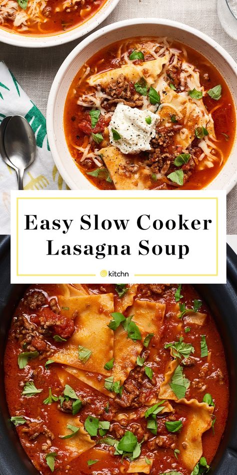 Lasagne Soup, Slow Cooker Lasagna Soup, Lasagna Soup Crockpot, Easy Lasagna Soup, Lasagna Soup Recipe, Crockpot Lasagna, Slow Cooker Lasagna, Lasagna Soup, Soup Recipes Slow Cooker