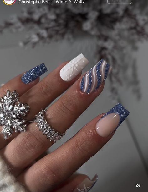 Winter Nails Acrylic, Christmas Gel Nails, Her Nails, Christmas Nails Acrylic, Acrylic Nails Coffin Short, Short Acrylic Nails Designs, New Year's Nails, Xmas Nails, Coffin Nails Designs