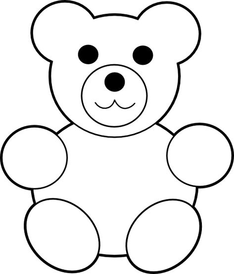 Free Printable Teddy Bear Clip Art Bear Head Template Free Printable, Printable Bear Template, Teddy Bear Template Free Printable, Teddy Bear Drawing Easy, Teddy Bear Outline, Teddy Bear Template, Bear Outline, Bear Stencil, Teddy Bear Coloring Pages