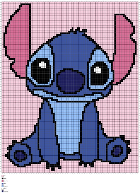 Free Stitch crochet blanket. C2C written pattern & Graph: Stitch from the movie Lilo & Stitch. Pattern from MagicYarnPixels.com Stitch Disney Crochet Blanket Pattern, Stitch Patterns Disney, Lilo Stitch Crochet Pattern Free, Disney Crochet Patterns Blanket, Stiches Dessin, Crochet Stitch Disney, Stitch Plastic Canvas Pattern, Pixel Crochet Pattern, Pixel Art Stitch