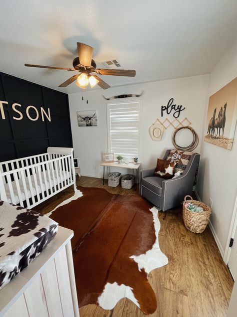 Nursery Decor Western, Western Chic Nursery, Nursery Ideas Cowboy, Wildlife Theme Nursery, Ranch Themed Nursery, Boho Cowboy Nursery, Ranch Theme Nursery, Nursery Room Layout Ideas, Sage Green Western Nursery