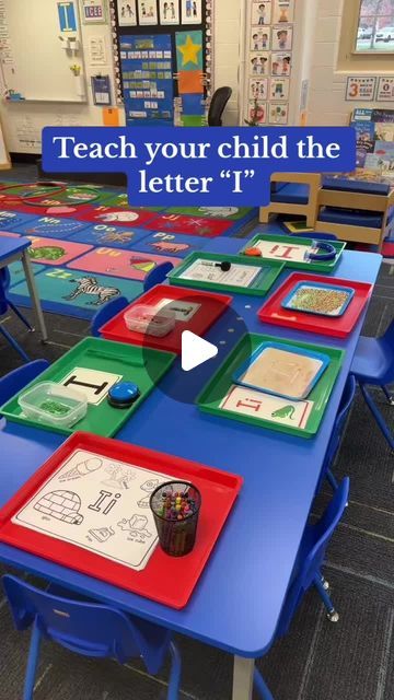 Preschool Vibes on Instagram: "Explore the engaging world of multisensory learning at our letter I table! At this station, students dive into a variety of hands-on activities designed to reinforce their understanding of the letter I. Starting with a coloring page, they progress to using magnetic bingo chips to trace the letter's shape, which they can magically clear with a magnetic wand. I teach that the letter I, consisting of one big line and two little lines, is a vowel with two sounds—I as in igloo and I as in ice, where vowels can say their own names. For fine motor skills enhancement, students decorate the letter I using seasonal erasers, reinforcing the letter sound with each placement: 'I says I.' They engage in a letter recognition activity by circling all I's in a specially chose Circle Shape Activities For Preschool, Magic Letters Activity, Clothespin Alphabet Activities, Literacy Stations Prek, Alphabet Stations Kindergarten, Independent Alphabet Activities, Fine Motor Activities To Help With Handwriting, Letter I Activities, Letter M Activities