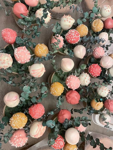 Spring Baby Shower Desserts, Wildflower Theme Cake Pops, Wild Flower Party Food, Wild Flower Desserts, Baby In Bloom Shower Dessert Table, Baby In Bloom Desert Table, Ivy Baby Shower Ideas, Tulip Baby Shower Theme, Wildflower Baby Shower Theme Decor