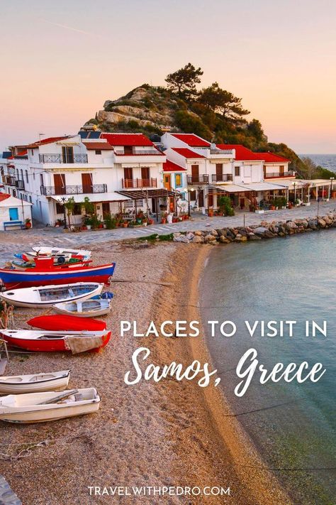 The Best Places to Visit in Samos Island, Greece Samos, Samos Island Greece, Samos Greece Pythagorion, Samos Greece, Greek Islands To Visit, Greece Aesthetic, Greek Vacation, Top 10 Restaurants, Voyage Europe