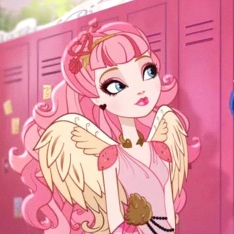 C.a Cupid C A Cupid Ever After High, Cupid Anime, Cupid Eah, Cupid Ever After High, Cupid Icon, Cupid Monster High, Eah Icons, Ca Cupid, Pink Characters