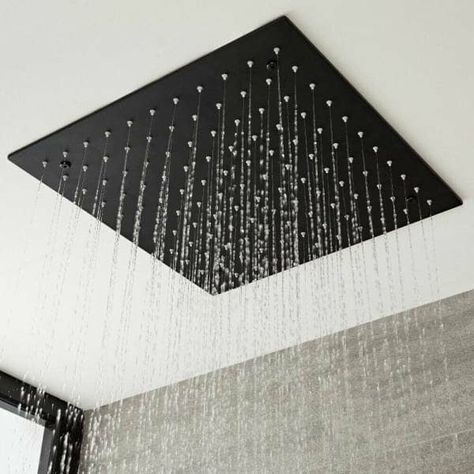 Ceiling Shower Head, Big Bathroom, Luxury Shower, Shabby Chic Bathroom, Cold Shower, Bathroom Shop, Shower Tile Designs, Sliding Shower Door, Rainfall Shower Head