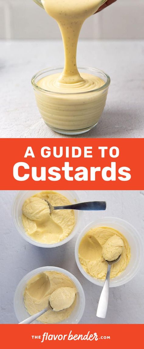 Different Types Of Custard, Homemade Custard Filling, Set Custard Recipe, Almond Custard Filling, Coconut Custard Filling, White Chocolate Custard, Flavored Custard Recipe, Basic Custard Recipe, How To Make Custard Easy