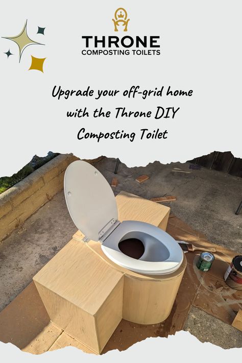 Throne composting toilets have components for both DIY composting toilets and ready-to-use systems. Upgrade your off-grid property today! Diy Pit Toilet, Off Grid Toilet Options, Diy Outdoor Bathroom Toilets, Composting Toilet Off Grid, Bus Airbnb, Diy Outhouse Plans, Off Grid Toilet, Outdoor Composting Toilet, Diy Outdoor Bathroom