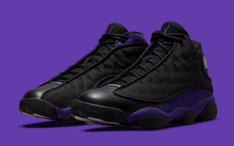 Official Images // Air Jordan 13 "Court Purple" | HOUSE OF HEAT Air Jordan Retro 13, Retro 13, Air Jordan 13 Retro, Jordan 13 Retro, Air Jordan Retro, Purple Guy, Nike Dunk High, Retro Men, Retro Shoes