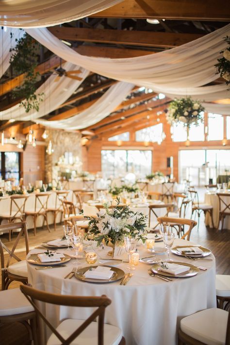 Champagne Wedding Themes, Wedding Styles Themes, Natural Wedding Decor, Elegant Wedding Themes, Greenery Wedding Decor, Indoor Wedding Receptions, Rustic Elegant Wedding, Rustic Wedding Reception, Elizabeth Anne