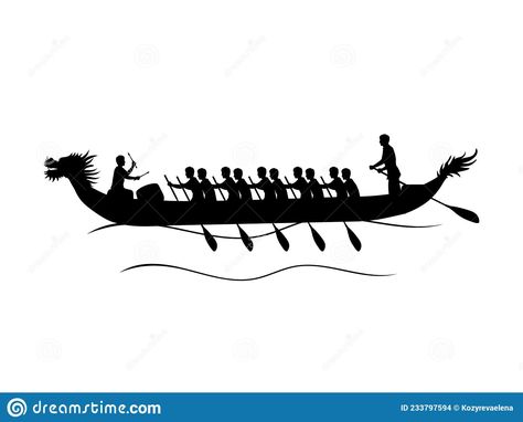 Dragon Boat, Dragon Boating, Logo Dragon, Festival Illustration, Dragon Boating Racing, Boat Racing, Chinese Festival, Round Logo, Boat Design