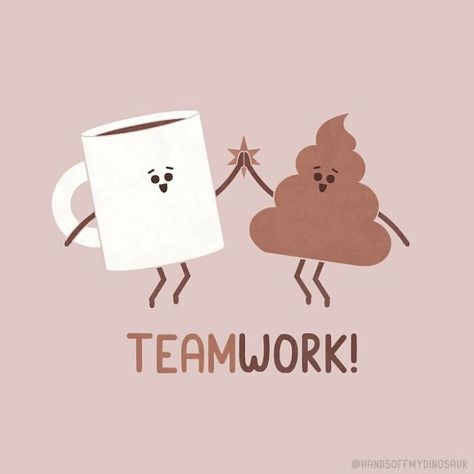 Teamwork Funny Backgrounds, Coffee Artwork, Visual Puns, Funny Artwork, Funny Decor, Quirky Art, Coffee Aesthetic, Art Coffee, Funny Illustration