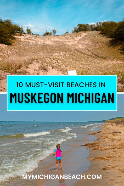 Muskegon, Michigan is a beach lover’s paradise, boasting miles of pristine shoreline along Lake Michigan. From state parks with vast sandy expanses to city parks offering stunning waterfront views, this charming town has no shortage of incredible beaches to explore. Michigan Beach Vacations, Michigan Travel Destinations, Michigan State Parks, Muskegon Michigan, Best Beaches To Visit, Michigan Road Trip, Lake Michigan Beaches, City Parks, Michigan Vacations