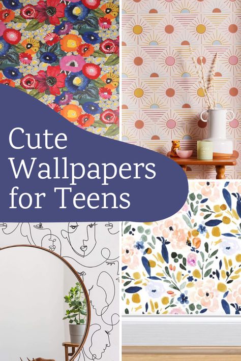 Teenage Wallpaper Bedroom, Wallpaper For Teen Bedroom, Wall Paper For Teen Girls Room, Teen Room Wallpaper Accent Wall, Teen Peel And Stick Wallpaper, Teen Bathroom Wallpaper, Teen Girl Room Wallpaper, Wallpaper Teenage Girl Room, Teen Wallpaper Bedroom