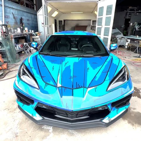 Transforming A Mazda RX-7 With Manga-Style Paint | graffiti, Mazda RX-7, spray painting, tram | Kyle Montero a.k.a KbmerOne is a graffiti artist who creates custom one-of-a-kind spray paint jobs on cars. He walks us through his process for creating... | By Insider Design | Facebook Car Paint Jobs Ideas, Paint Jobs On Cars, Cool Car Paint Jobs, Custom Car Paint Jobs, Graffiti Car, Cell Shading, Car Spray Paint, Paint Graffiti, Car Paint Jobs