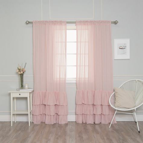 Faux Linen Ruffle Curtains Accentuate your windows with our simple and classy Faux Linen Ruffle Curtains. Elegant and feminine, these ruffle bottom panels will instantly add character and style to your existing decor. Curtains, Home Décor, Window Panels, Home Decor