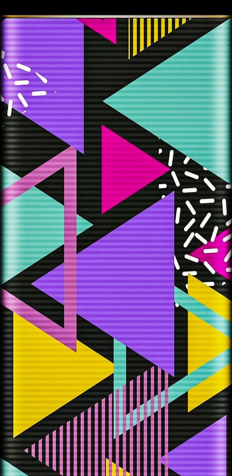 Lockscreen Iphone, 80s Design, 1980s Design, Memphis Design, Retro Wallpaper, Cellphone Wallpaper, Mobile Wallpaper, Iphone Background, Cool Wallpaper