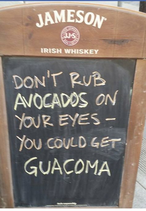 A little eye humor for this cold and snowy day!  Think about a warm, sunny day and a big bowl of fresh guacamole... Eye Humor Funny, Eye Doctor Humor, Eye Jokes Humor, Optical Jokes Optometry Humor, Optometry Quotes, Ophthalmology Humor, Optical Humor, Eye Puns, Optometry Humor