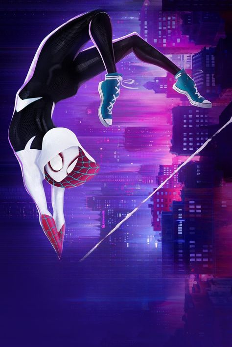 SpiderMan Across the Spider Verse Wallpaper Spiderman And Gwen, Spider Gwen Art, Gwen Spiderman, Spider Man Wallpaper, Spiderman And Spider Gwen, Marvel Spider Gwen, Image Spiderman, Miles Morales Spiderman, Spiderman Spider