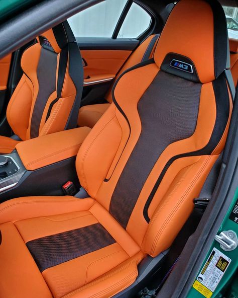 Orange Car Accessories, Q50 Red Sport, Bmw G80, Lexus Rx 350, Orange Car, Car Interior Design, Orange Interior, Car Ideas, Nissan Maxima