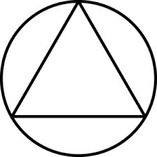 Sobriety Circle and Triangle Symbol Triangle And Circle Tattoo, Circle Triangle Tattoo, Triangle Circle Tattoo, Sunrise Tattoo, Full Neck Tattoos, Circle Symbol, Geometry Triangles, Circle Tattoo, Triangle Tattoos