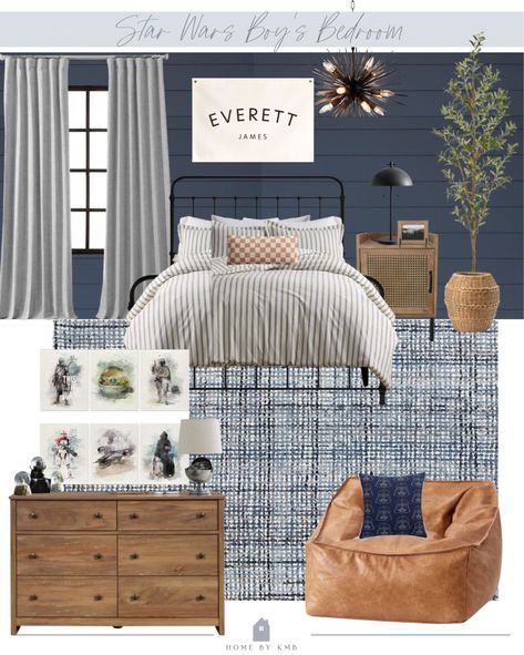 Pottery Barn Boy Room, Star Wars Bedroom Teen Boys, Teen Boy Room Wallpaper, Slate Blue Boys Bedroom, Industrial Kids Room, Navy Toddler Boy Room, Modern Vintage Boys Room, Timeless Boys Bedroom, Sophisticated Boys Room