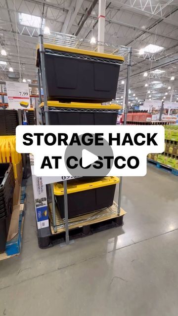 Costcoguy4u | Helping you shop for hot finds on Instagram: "📦NEW STORAGE HACK AT COSTCO

$7.99 for 1 storage bin / 69.99 for rack 

🚫 Not affiliated with Costco
🚫 Not affiliated with any brands in this video 

#organization #storage #costco #costcofinds" Costco Bin Storage, Costco Storage Ideas, Costco Organization, Storage Bin Rack Diy, Plastic Bin Storage Ideas, Storage Unit Organization Ideas, Bin Rack, Storage Hack, Storage Hacks Diy