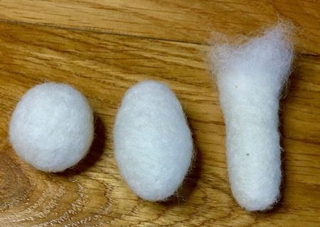 This needle felting tutorial explains how to create the basic 3D shapes Wool Felting For Beginners, Diy Felting Tutorials, Needle Felted Penguin Tutorial, 3d Needle Felting, Embroidery Felt Ideas, Needle Felting Projects For Beginners, How To Needle Felt, Christmas Needle Felting Ideas, Felting Projects For Beginners