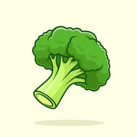 Drawing Of Broccoli, Cute Broccoli Drawing, Broccoli Drawing Simple, How To Draw Broccoli, Broccoli Tattoo, Broccoli Cartoon, Broccoli Art, Broccoli Illustration, Broccoli Drawing