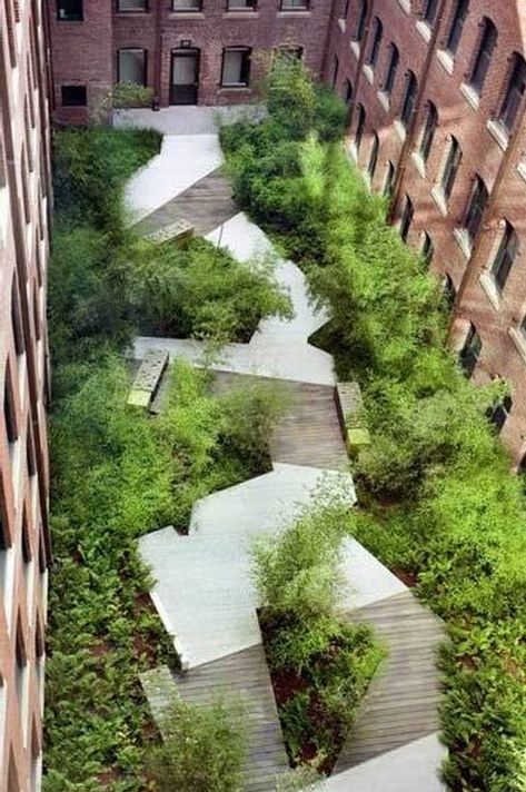 Urban Landscape Design, Modern Landscape Design, Landscape And Urbanism, Landscape Architecture Design, Green Architecture, Public Transportation, Roof Garden, Modern Landscaping, Green Space