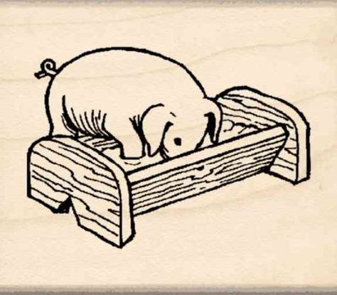 Pig Trough, Buy Stamps, Rubber Stamp, Pigs, Rubber Stamps, Printmaking, Free Delivery, Photoshop, Stamp