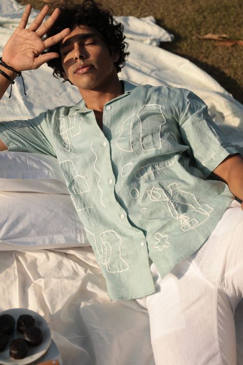 Revamp your wardrobe with our hand-embroidered linen shirts, where comfort meets intricate style. 🌟🤩 Shop Now: 🌐: https://seasonearth.in/collections/hand-embroidered-shirts/products/hand-embroidered-linen-shirt-abstract-artfullness #SeasonEarth #LinenFashion #ArtfulThreads #seasonearth #everydaypassion #linenlove #menswear #linen #linenclothing #linenshirt #linencollection #linenoutfit #linenfabrics #newcollection Embroidery Shirt Men, Hand Printed Shirt, Stylish Boy Clothes, Korean Shirts, Printed Shirts Men, Embroidered Shirts, Linen Men, Stylish Men Casual, Linen Fashion