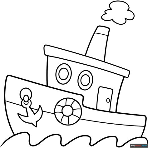 11 Simple Boats and Ships Coloring Pages Boat Colouring Pages, Boat Drawing For Kids, Boat Coloring Page, Cartoon Boat, Free Planner Pages, Boat Cartoon, Colors For Toddlers, Easy Cartoon, Free Printable Coloring Sheets