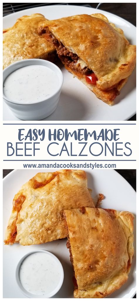 Ground Beef And Pizza Dough Recipes, Hamburger Calzone Recipe, Ground Beef Calzone Recipe, Ground Beef Calzone, Beef Calzone Recipe, Hamburger Calzone, Stromboli Recipe Easy Ground Beef, Ground Beef Mozzarella Cheese Recipes, Italian Ground Beef Recipes