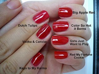 red opi compare | por irina-v Opi Red Nail Polish, Opi Nail Polish Colors, Opi Red, Opi Gel Nails, Red Gel Nails, Opi Nail Colors, Nails Opi, Red Nail Polish, Classic Nails