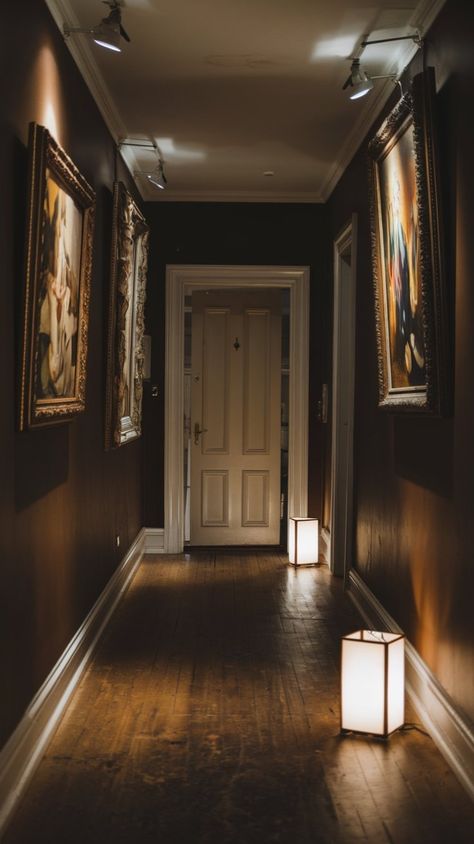 Dark hallways can create a striking contrast and an ultra-modern feel. Get inspired by these designs! Dark Hallway Ideas, Dark Hallways, Dark Hallway, Ultra Modern, Hallway Ideas, Hallway, Drama, Design