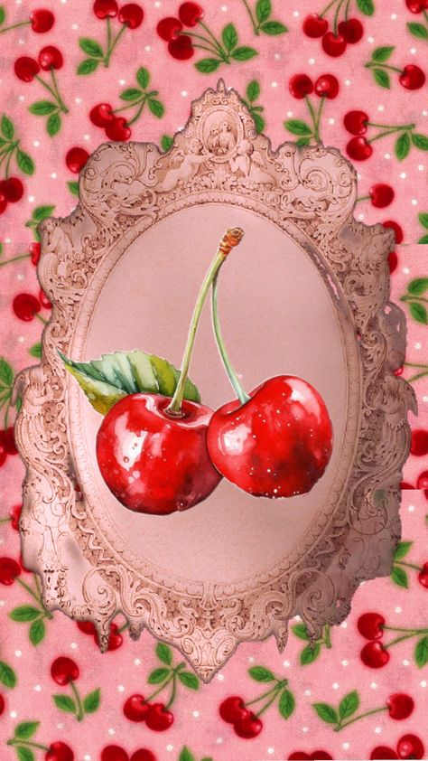 Cherry cameo #cherryaesthetic Vintage Cherry Aesthetic, Cherry Vintage, Vintage Cherry, Cherry Cake, App Design, Desktop Wallpaper, Nail Inspo, Mood Board, Cherry