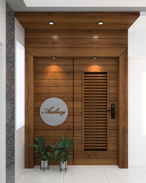 Main Entrance Door of Home Front Door Elevation Entrance, Wooden Main Entrance Door Design, Entrance Door Elevation Design, Modern Front Door Indian, Main Two Door Design Entrance, Main Door Furniture Design, Flats Main Door Design, Main Door Design Entrance For Flats, Main Door Interior Design