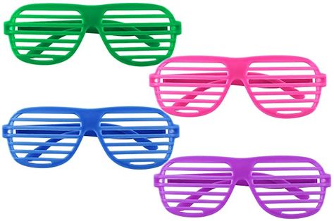 AmazonSmile: 12 Pairs of Plastic Shutter Glasses Shades Sunglasses Eyewear Party Props Assorted Colors: Clothing Shutter Sunglasses, Shutter Glasses, Cut Up Jeans, Pop Star Costumes, Shutter Shades, Novelty Glasses, Shades Glasses, Plastic Shutters, Neon Leggings