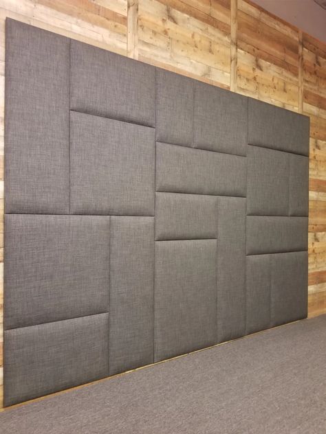 Upholstery Wall Panel, Acoustic Fabric Wall Panels, Estudio Podcast, Fabric Wall Panel, Padded Wall Panels, Wood Wall Texture, Bed Styles, Wall Headboard, Fabric Wall Panels