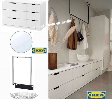 Ikea Nordli, White Closet, Living Room Tv Unit Designs, Living Room Tv Unit, Hallway Designs, Build A Closet, Internal Design, Tv Unit Design, Small Apartment Decorating