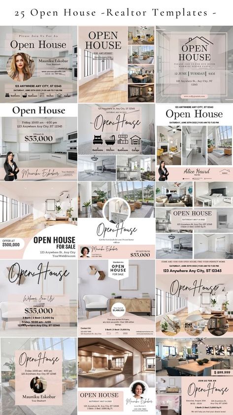 Pink Open House Instagram Post Template Social Media Template Open House Realtor Template Real Estate Open House Template Open House Pink - Etsy UK Real Estate Marketing Plan, Open House Real Estate, Open House Signs, Real Estate Agent Marketing, Template Social Media, House Template, Real Estate Templates, Street House, Marketing Template