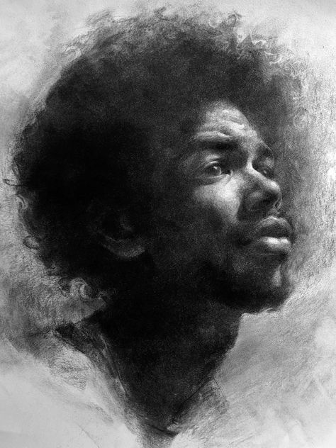 Charcoal On Paper, Vine Charcoal Drawings, Charcoal Sketches Portraits, Charcoal Face Drawing, Charcoal Pencil Sketches, Charcoal Art Portrait, Charcoal Sketches, Vine Charcoal, Charcoal Portrait