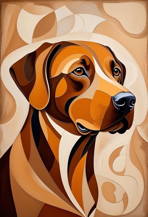 Dog Abstract Painting, Dog Paintings Acrylic Easy, Abstract Dog Painting, Black Stained Wood, Dog Design Art, رسم كاريكاتير, Vector Portrait Illustration, Whimsical Art Paintings, Dog Pop Art